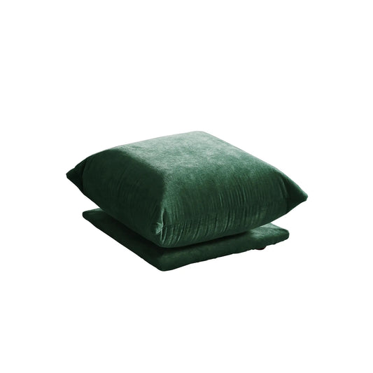 Exclusive Modern Sectional Couches | 1-Piece Chenille Green Retro-Modern Fusion Ottoman