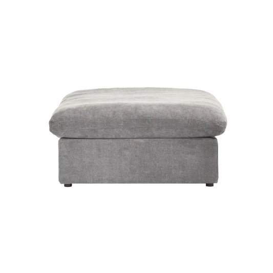 Premium Luxe Cloud Sectional Couches | 1-Piece Linen Light Grey Light Airy Style Ottoman