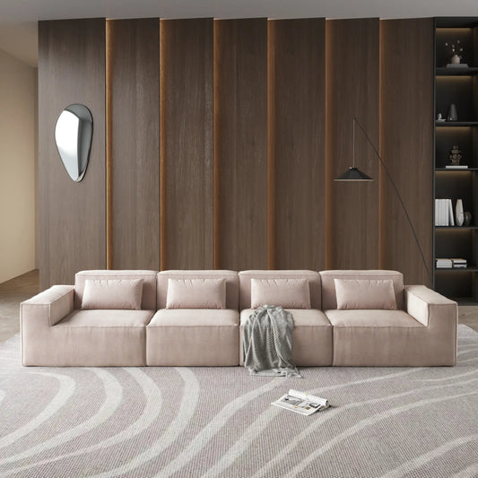 Exclusive Classic Sectional Couches | 3-Piece Corduroy Brown Won't Get Scratched Couch Sectionals 4-seaters