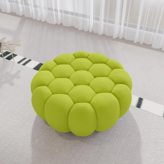 Signature Armless Boneless Couches | 1-Piece 3D-Knitted Lime Green Styles Like A Sculpture Ottoman