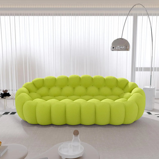 Signature Armless Boneless Couches | 1-Piece 3D-Knitted Lime Green Inspired By The Ocean Loveseats 3-seaters