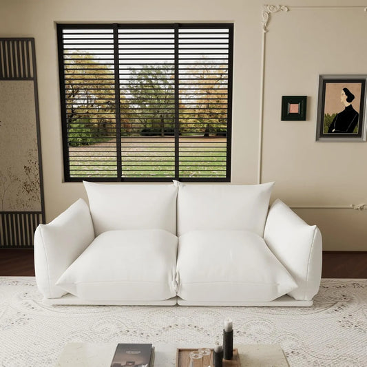 Exclusive Modern Sectional Couches | 2-Piece Chenille Beige Built To Last Loveseats 2-seaters