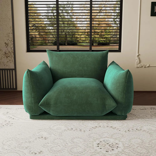 Exclusive Modern Sectional Couches | 1-Piece Chenille Green A Mix Of Old And New Single Sofa 1-seater
