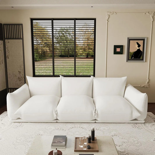 Exclusive Modern Sectional Couches | 3-Piece Chenille Beige Modular Design Couch Sectionals 3-seaters