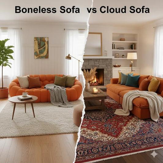 Boneless Sofa vs Cloud Sofa – Which One is Right for Your Home?