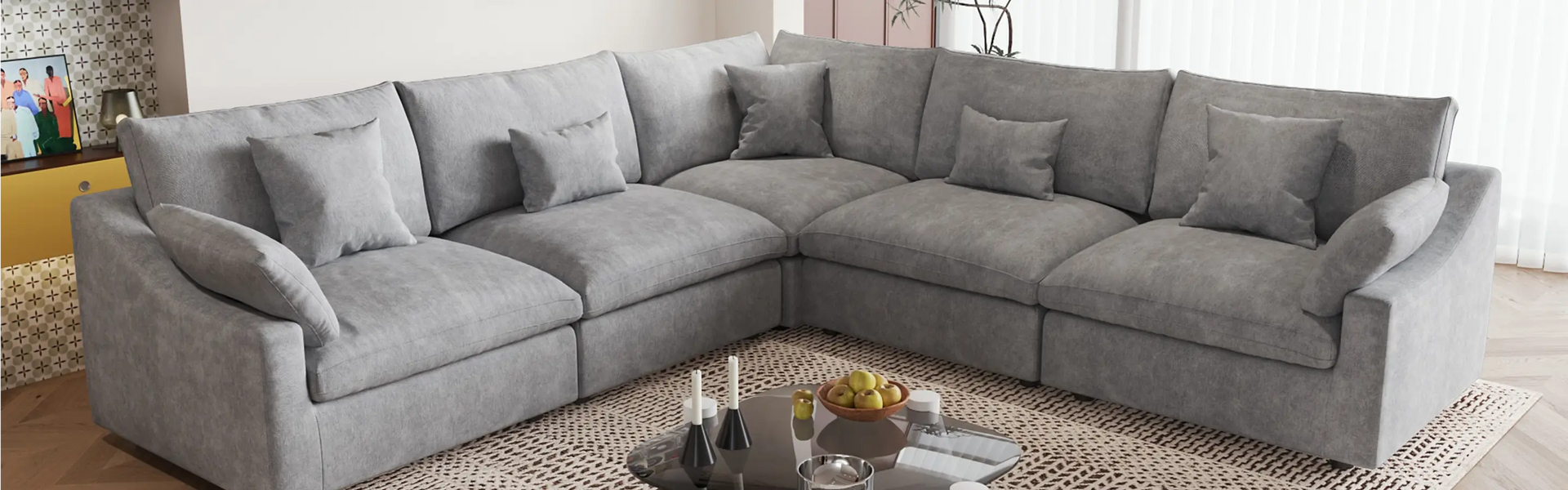 Premium Slope Cloud Sectional Couches