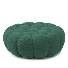 Signature Armless Boneless Couches | 1-Piece 3D-Knitted Green A Soft Wavy Shape Ottoman