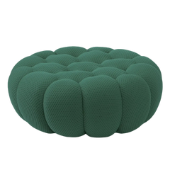Signature Armless Boneless Couches | 1-Piece 3D-Knitted Green A Soft Wavy Shape Ottoman