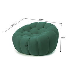 Signature Armless Boneless Couches | 1-Piece 3D-Knitted Green Breathable Fabric Single Sofa 1-seater