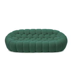 Signature Armless Boneless Couches | 1-Piece 3D-Knitted Green Organic Design Loveseats 3-seaters