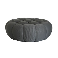 Signature Armless Boneless Couches | 1-Piece 3D-Knitted Grey Cool Stretchy Knit Ottoman