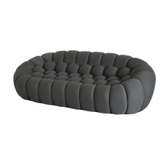 Signature Armless Boneless Couches | 1-Piece 3D-Knitted Grey Flowing Organic Shape Loveseats 3-seaters