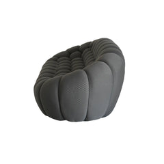 Signature Armless Boneless Couches | 1-Piece 3D-Knitted Grey Flowing Organic Shape Loveseats 3-seaters