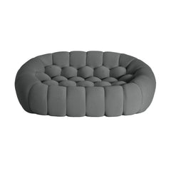 Signature Armless Boneless Couches | 1-Piece 3D-Knitted Grey Ocean-Inspired Curves Loveseats 2-seaters