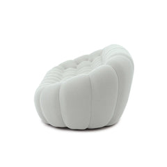 Signature Armless Boneless Couches | 1-Piece 3D-Knitted Light Grey A Soft Wavy Shape Loveseats 3-seaters