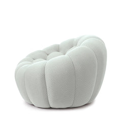 Signature Armless Boneless Couches | 1-Piece 3D-Knitted Light Grey Organic Design Single Sofa 1-seater