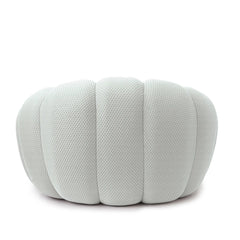Signature Armless Boneless Couches | 1-Piece 3D-Knitted Light Grey Organic Design Single Sofa 1-seater