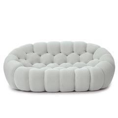 Signature Armless Boneless Couches | 1-Piece 3D-Knitted Light Grey Seamless Contours Loveseats 2-seaters