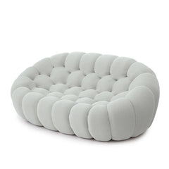 Signature Armless Boneless Couches | 1-Piece 3D-Knitted Light Grey Seamless Contours Loveseats 2-seaters