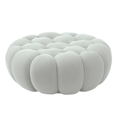 Signature Armless Boneless Couches | 1-Piece 3D-Knitted Light Grey Seamless Contours Ottoman