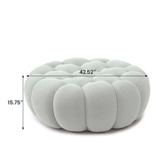 Signature Armless Boneless Couches | 1-Piece 3D-Knitted Light Grey Seamless Contours Ottoman