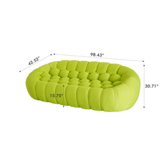 Signature Armless Boneless Couches | 1-Piece 3D-Knitted Lime Green Inspired By The Ocean Loveseats 3-seaters
