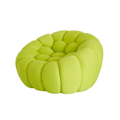 Signature Armless Boneless Couches | 1-Piece 3D-Knitted Lime Green Soft Stretchy Fabric Single Sofa 1-seater