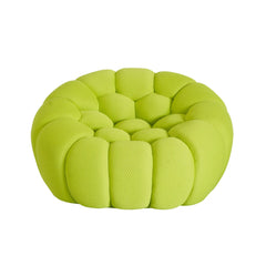 Signature Armless Boneless Couches | 1-Piece 3D-Knitted Lime Green Soft Stretchy Fabric Single Sofa 1-seater