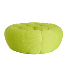 Signature Armless Boneless Couches | 1-Piece 3D-Knitted Lime Green Styles Like A Sculpture Ottoman