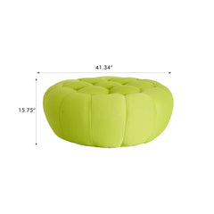 Signature Armless Boneless Couches | 1-Piece 3D-Knitted Lime Green Styles Like A Sculpture Ottoman