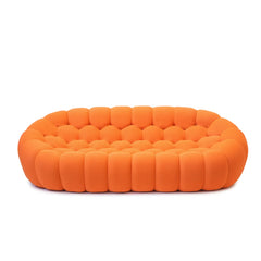 Signature Armless Boneless Couches | 1-Piece 3D-Knitted Orange Lots Of Room To Relax Loveseats 3-seaters