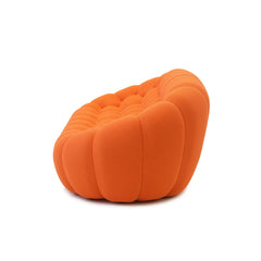 Signature Armless Boneless Couches | 1-Piece 3D-Knitted Orange Lots Of Room To Relax Loveseats 3-seaters