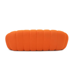 Signature Armless Boneless Couches | 1-Piece 3D-Knitted Orange Lots Of Room To Relax Loveseats 3-seaters