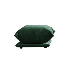 Exclusive Modern Sectional Couches | 1-Piece Chenille Green Retro-Modern Fusion Ottoman