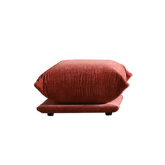 Exclusive Modern Sectional Couches | 1-Piece Chenille Orange Very Soft Fabric Ottoman