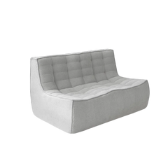 Signature Classic Boneless Couches | 1-Piece Chenille & Linen Light Grey Great For Relaxing Loveseats 2-seaters