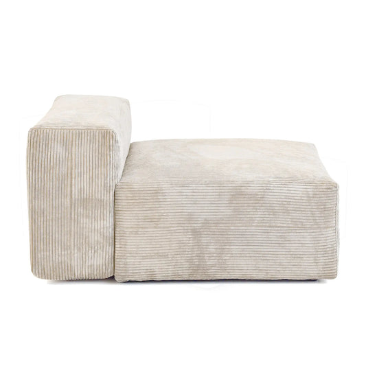 Exclusive Modern Modular Couches | 1-Piece Corduroy Beige Cushions Never Sag Single Sofa 1-seater
