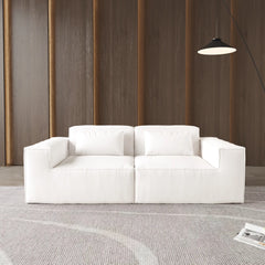 Exclusive Classic Sectional Couches | 1-Piece Corduroy Beige No More Sagging Loveseats 2-seaters
