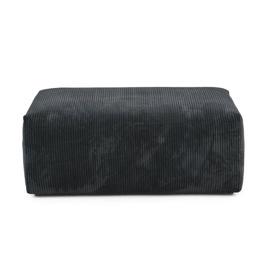 Exclusive Modern Modular Couches | 1-Piece Corduroy Black Legs Are Hidden Ottoman