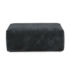 Exclusive Modern Modular Couches | 1-Piece Corduroy Black Legs Are Hidden Ottoman