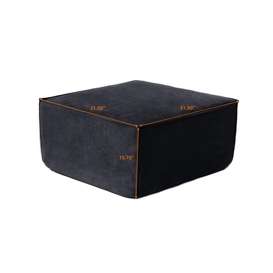 Exclusive Classic Sectional Couches | 1-Piece Corduroy Black No More Sagging Ottoman