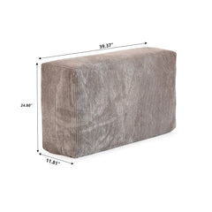 Exclusive Modern Modular Couches | 1-Piece Corduroy Brown Pet-Friendly Corduroy Ottoman
