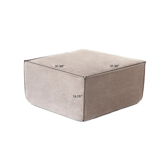 Exclusive Classic Sectional Couches | 1-Piece Corduroy Brown Safe For Pets Ottoman