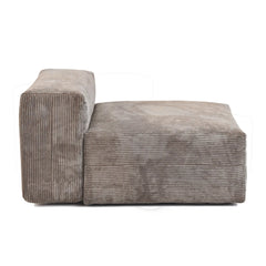 Exclusive Modern Modular Couches | 1-Piece Corduroy Brown Soft And Safe For Kids Single Sofa 1-seater