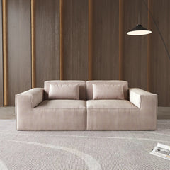 Exclusive Classic Sectional Couches | 1-Piece Corduroy Brown Won't Get Scratched Loveseats 2-seaters