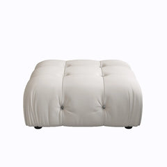 Exclusive Minimalist Modular Couches | 1-Piece Velvet Beige Soft Springy Support Ottoman