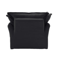 Premium Linen Cloud Sectional Couches | 1-Piece Linen Black A Clean Simple Look Single Sofa 1-seater