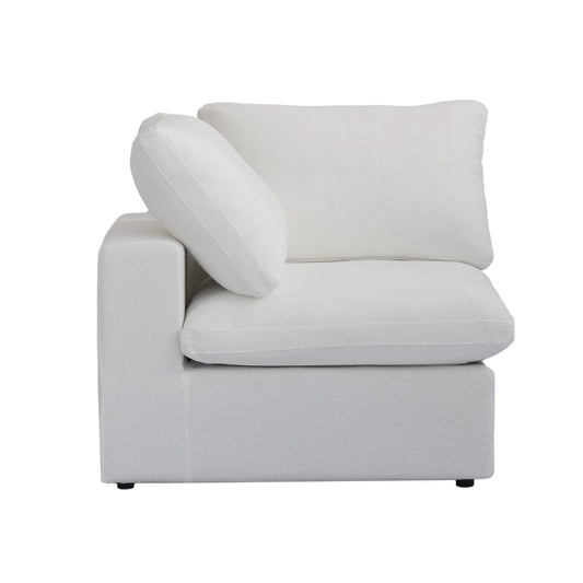 Premium Luxe Cloud Sectional Couches | 1-Piece Linen White Strong Linen That Lasts Single Sofa 1-seater