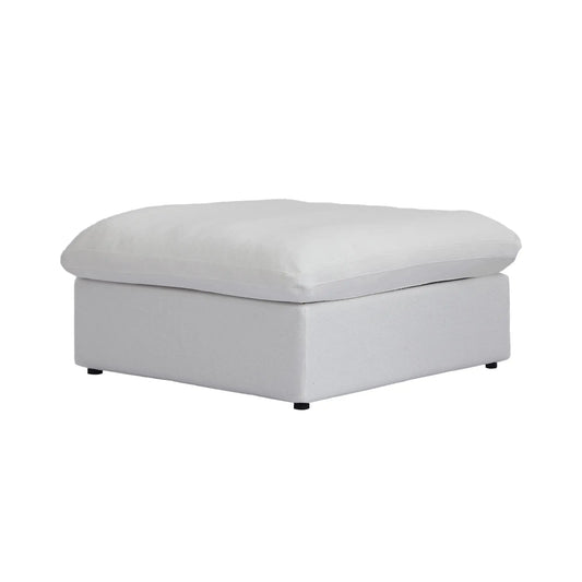 Premium Luxe Cloud Sectional Couches | 1-Piece Linen White Wash The Covers Ottoman