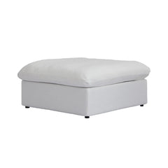 Premium Luxe Cloud Sectional Couches | 6-Piece Linen White Modular Design Sofa Sets 5-seaters with 1-Ottomans